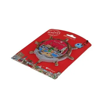 Toptan Marmaris Temalı Myros Kartonetli̇ Uv Ahşap Magnet - 30