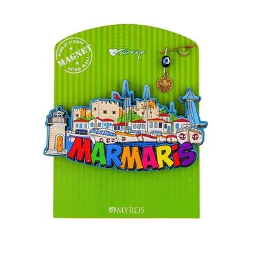 Toptan Marmaris Temalı Myros Kartonetli̇ Uv Ahşap Magnet - 4