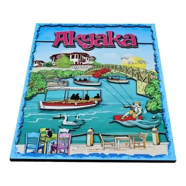 Wholesale Akyaka Themed Myros 20x29 cm Wooden Sign - 2