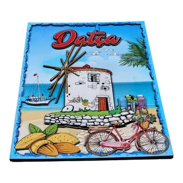 Toptan Datça Temalı Myros 20*29 Cm Ahşap Tabela  - 2