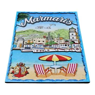 Marmaris Themed Wooden Customised Door Sign Board 200x290 Mm - 3