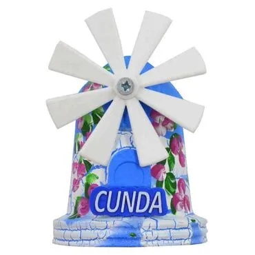 Cunda Themed Marine Themed Windmill Travel Fridge Magnet - 2