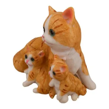 Wholesale Medium Mother and Kitten Polyester Cat - 8
