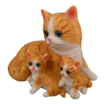 Wholesale Medium Mother and Kitten Polyester Cat - 6