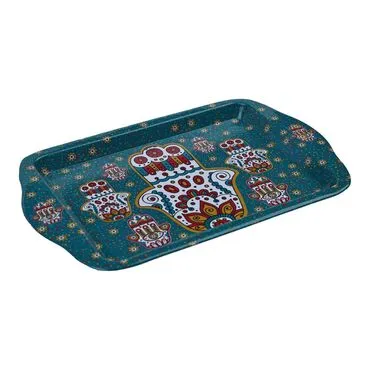 Toptan Fatımanın Eli Temalı Mi̇ni̇ Metal Tepsi̇ (25*16 Cm) Çi̇ft Yön Baskili - 03 - 4