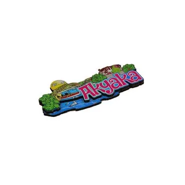 Wholesale Akyaka Themed 3D Picture Wooden Refrigerator Magnet - 5