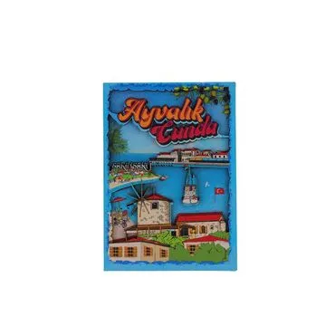 Wholesale Ayvalık Themed 3D Picture Wooden Refrigerator Magnet - 9