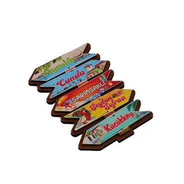 Wholesale Ayvalık Themed 3D Picture Wooden Refrigerator Magnet - 5