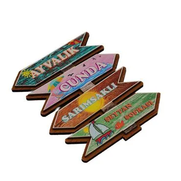 Wholesale Ayvalık Themed 3D Picture Wooden Refrigerator Magnet - 6