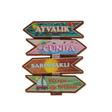 Wholesale Ayvalık Themed 3D Picture Wooden Refrigerator Magnet - 12