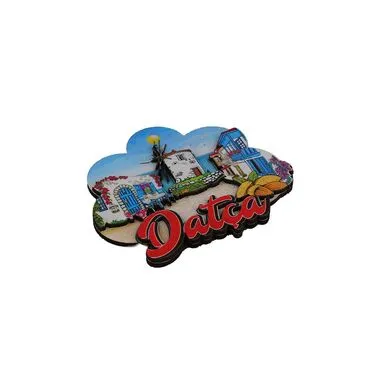 Wholesale Datça Themed 3D Picture Wooden Refrigerator Magnet - 20