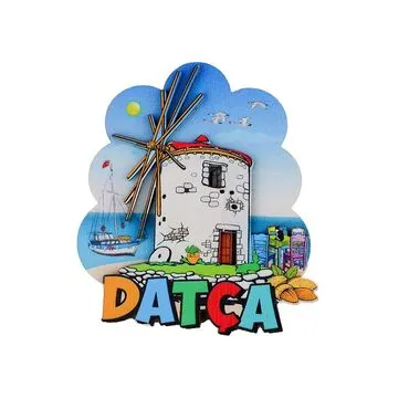 Wholesale Datça Themed 3D Picture Wooden Refrigerator Magnet - 4