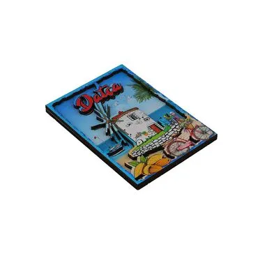Wholesale Datça Themed 3D Picture Wooden Refrigerator Magnet - 18