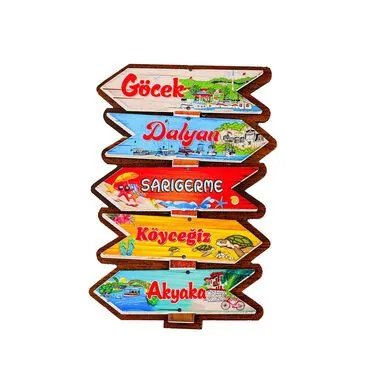 Toptan Göcek Temalı 3d Resi̇mli̇ Ahşap Magnet - 3