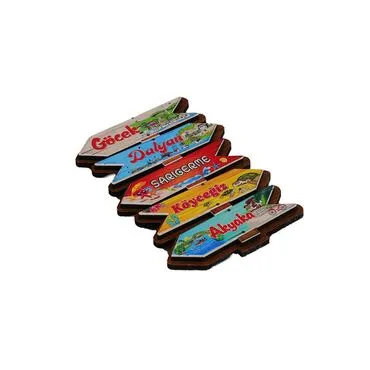 Toptan Göcek Temalı 3d Resi̇mli̇ Ahşap Magnet - 6