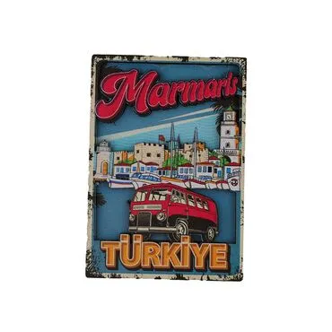 Marmaris Themed Wooden Customised 2D Souvenir Fridge Magnet - 5
