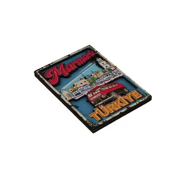 Marmaris Themed Wooden Customised 2D Souvenir Fridge Magnet - 12