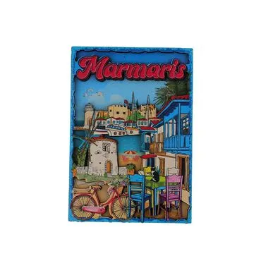 Marmaris Themed Wooden Customised 2D Souvenir Fridge Magnet - 7