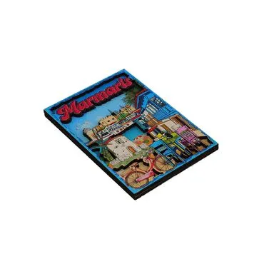 Marmaris Themed Wooden Customised 2D Souvenir Fridge Magnet - 11