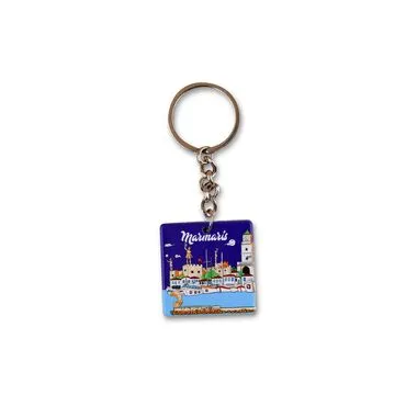 Wholesale Marmaris Themed Myros UV Round Keychain 40.57*40.57 mm - 3