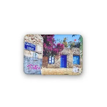 Datca Themed Customised UV Printed Plastic Base Rectangle Fridge Magnet 80x50 mm - 4