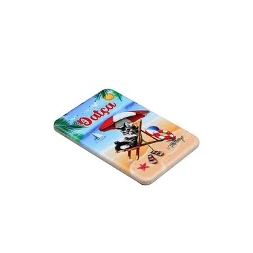 Datca Themed Customised UV Printed Plastic Base Rectangle Fridge Magnet 80x50 mm - 15