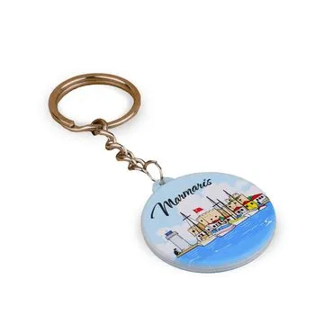 Wholesale Marmaris Themed Myros UV Square Keychain 42.3 mm - 16