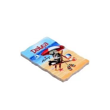 Wholesale Datça Themed Myros UV Mosaic Refrigerator Magnet 80x50 mm - 8