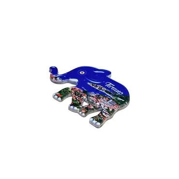 Wholesale Turunç Themed Myros UV Elephant Shaped Refrigerator Magnet 86*62 mm - 5