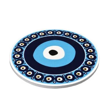 Toptan Nazar Temalı Büyük Yuvarlak Ni̇hale Seri̇grafi̇ - 7