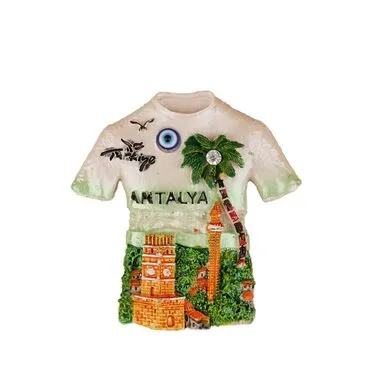 Wholesale Antalya Themed Stone and Mother of Pearl Polyester Refrigerator Magnet - 37