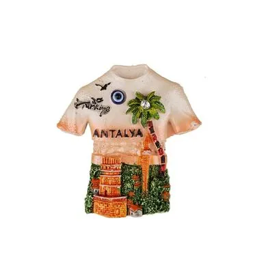 Wholesale Antalya Themed Stone and Mother of Pearl Polyester Refrigerator Magnet - 34