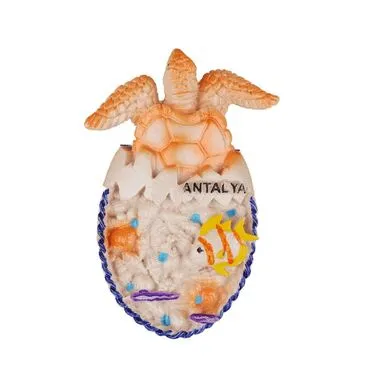 Wholesale Antalya Themed Stone and Mother of Pearl Polyester Refrigerator Magnet - 27
