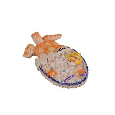 Wholesale Antalya Themed Stone and Mother of Pearl Polyester Refrigerator Magnet - 64