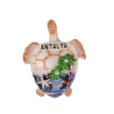 Wholesale Antalya Themed Stone and Mother of Pearl Polyester Refrigerator Magnet - 28