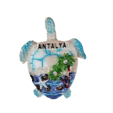 Wholesale Antalya Themed Stone and Mother of Pearl Polyester Refrigerator Magnet - 35