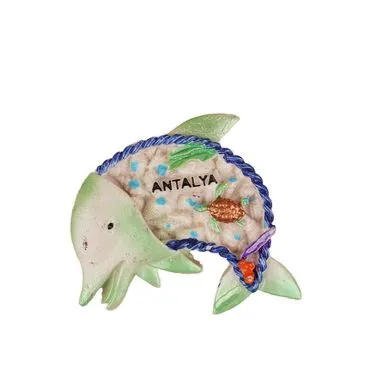 Wholesale Antalya Themed Stone and Mother of Pearl Polyester Refrigerator Magnet - 38