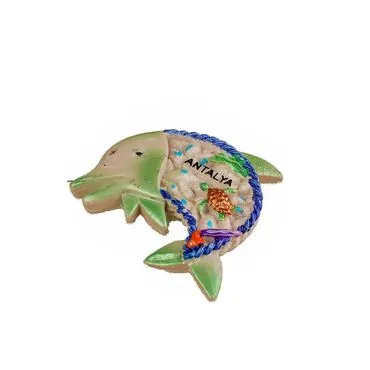 Wholesale Antalya Themed Stone and Mother of Pearl Polyester Refrigerator Magnet - 69