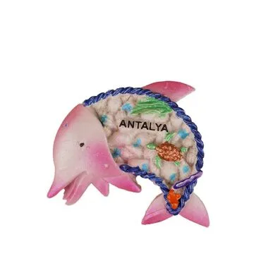 Wholesale Antalya Themed Stone and Mother of Pearl Polyester Refrigerator Magnet - 40