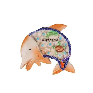 Wholesale Antalya Themed Stone and Mother of Pearl Polyester Refrigerator Magnet - 2