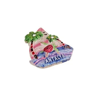 Wholesale Antalya Themed Stone and Mother of Pearl Polyester Refrigerator Magnet - 73