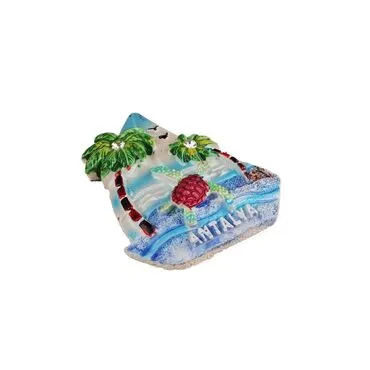 Wholesale Antalya Themed Stone and Mother of Pearl Polyester Refrigerator Magnet - 59