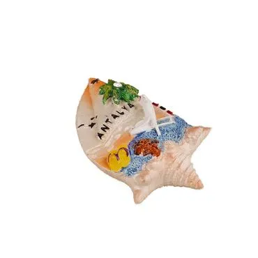 Wholesale Antalya Themed Stone and Mother of Pearl Polyester Refrigerator Magnet - 76