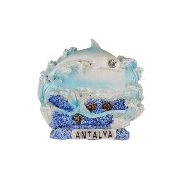 Wholesale Antalya Themed Stone and Mother of Pearl Polyester Refrigerator Magnet - 17