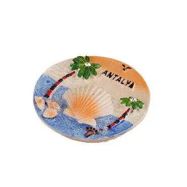 Wholesale Antalya Themed Stone and Mother of Pearl Polyester Refrigerator Magnet - 86