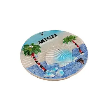 Wholesale Antalya Themed Stone and Mother of Pearl Polyester Refrigerator Magnet - 87