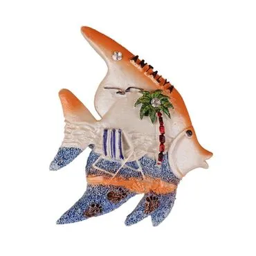 Wholesale Antalya Themed Stone and Mother of Pearl Polyester Refrigerator Magnet - 25