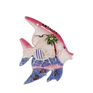 Wholesale Antalya Themed Stone and Mother of Pearl Polyester Refrigerator Magnet - 21