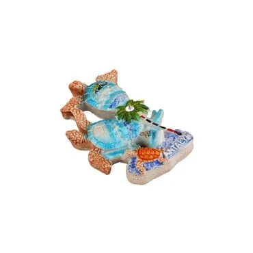 Wholesale Antalya Themed Stone and Mother of Pearl Polyester Refrigerator Magnet - 51
