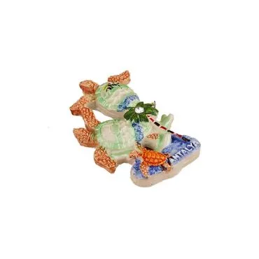 Wholesale Antalya Themed Stone and Mother of Pearl Polyester Refrigerator Magnet - 54